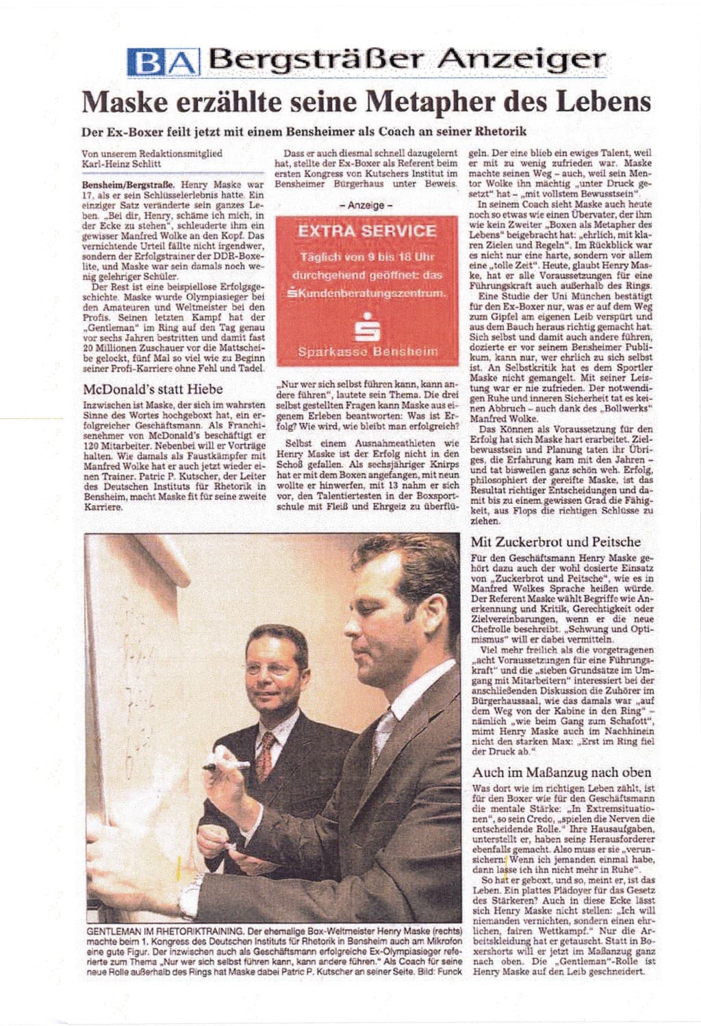 Maske erzählte seine Metapher des Lebens – Bergsträßer Anzeiger