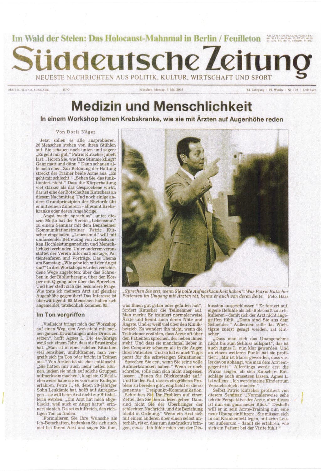 Medizin und Menschlichkeit - Süddeutsche Zeitung